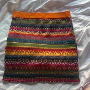 Fashion Nova Multicolor Knit Mini Skirt